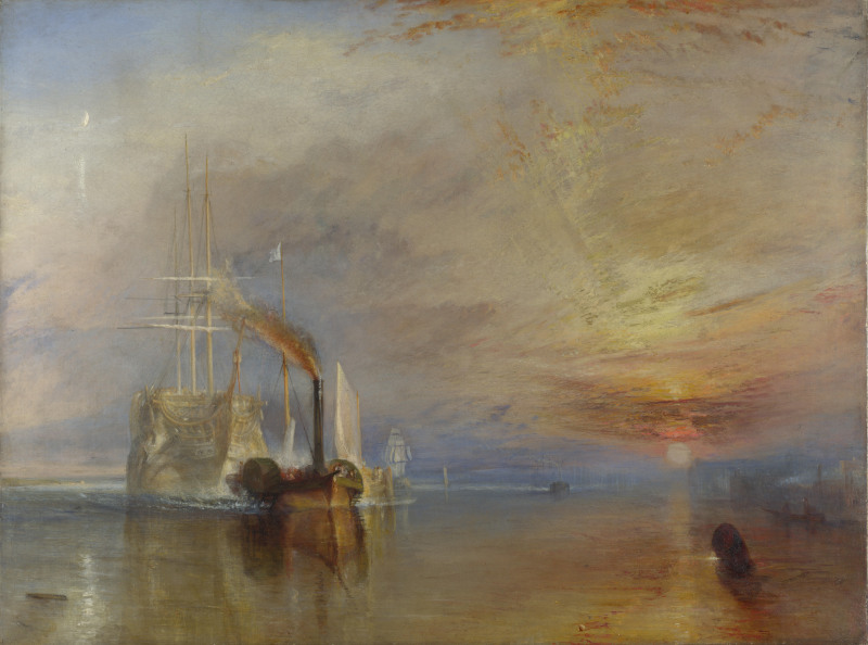 William Turner Sunset Painting - Fighting Temeraire